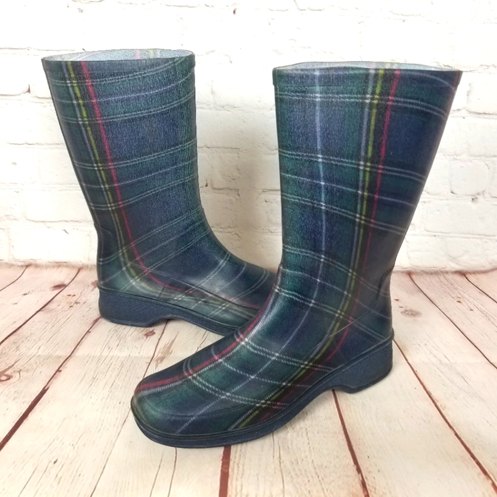 🔥👢HOST PICK👢🔥Rubber Plaid Rain Boots